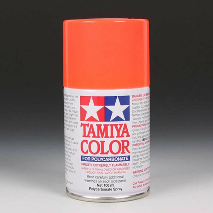 Airplanes * | Tamiya Polycarbonate Ps-20 Fluorescent Red, Spray 100 Ml