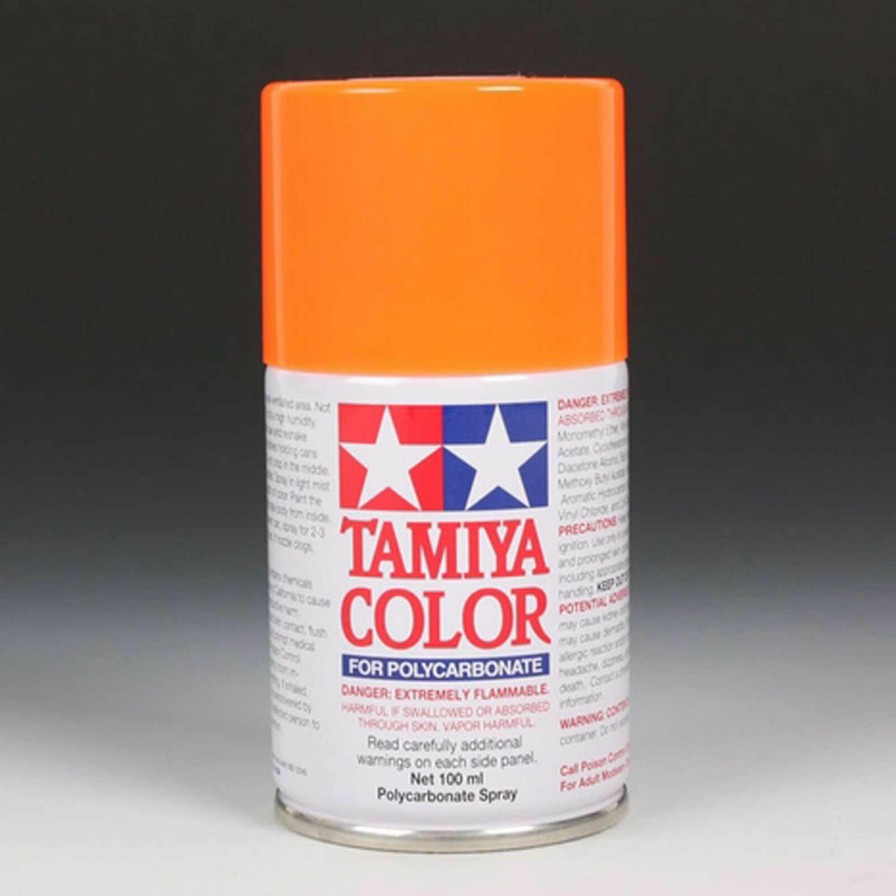 Airplanes * | Tamiya Polycarbonate Ps-24 Fluorescent Orange, Spray 100 Ml