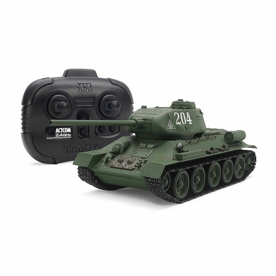 Cars & Trucks * | Tamiya 1/35 R/C Russian Med Tank T-34-85 (W/Control Unit)