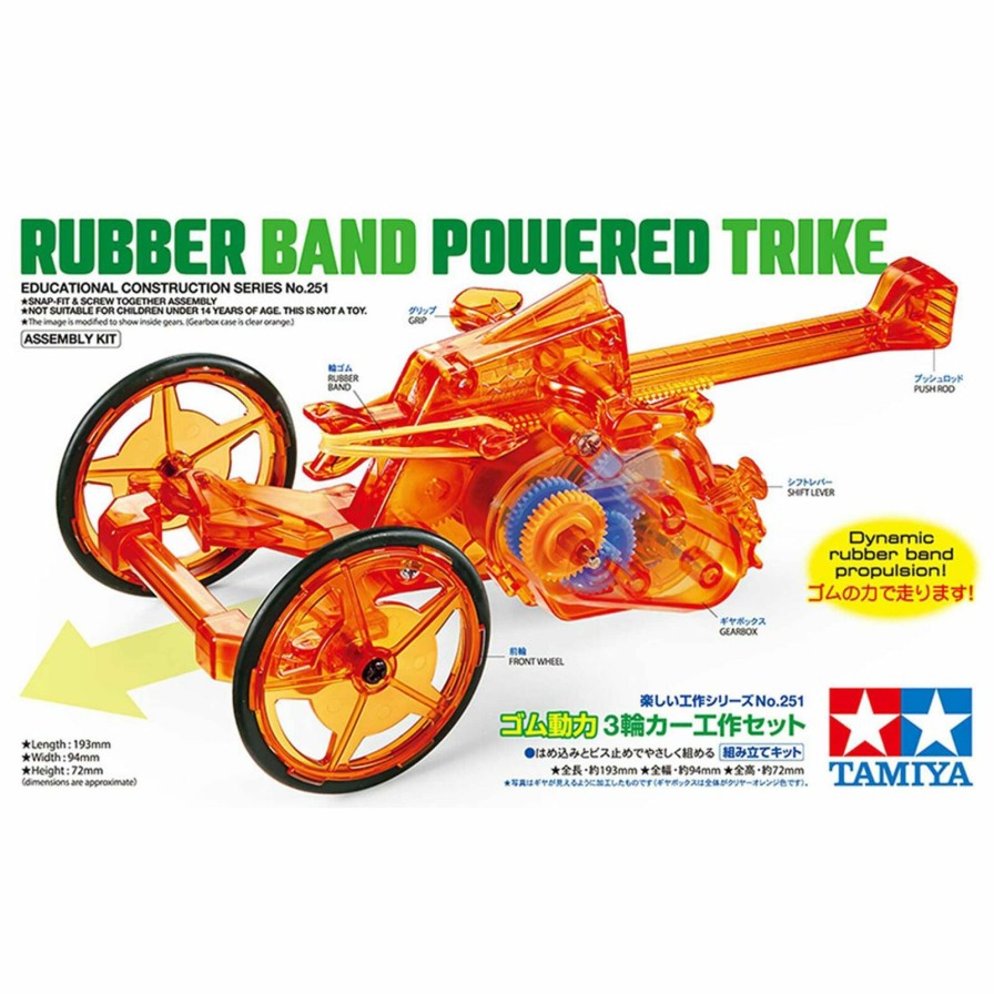 Hobbies & Activities * | Tamiya Rubber Band Powered Trike