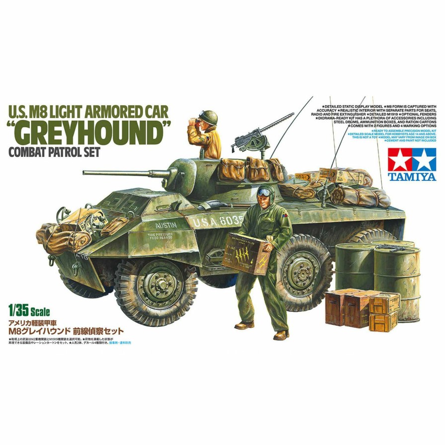 Plastics * | Tamiya 1/35 Us M8 Light Armored Greyhound Combat Patrol